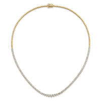 14k 6 1/2ct Lab Grown Diamond VS/SI+ G+ 18in Graduated Tennis Necklace
