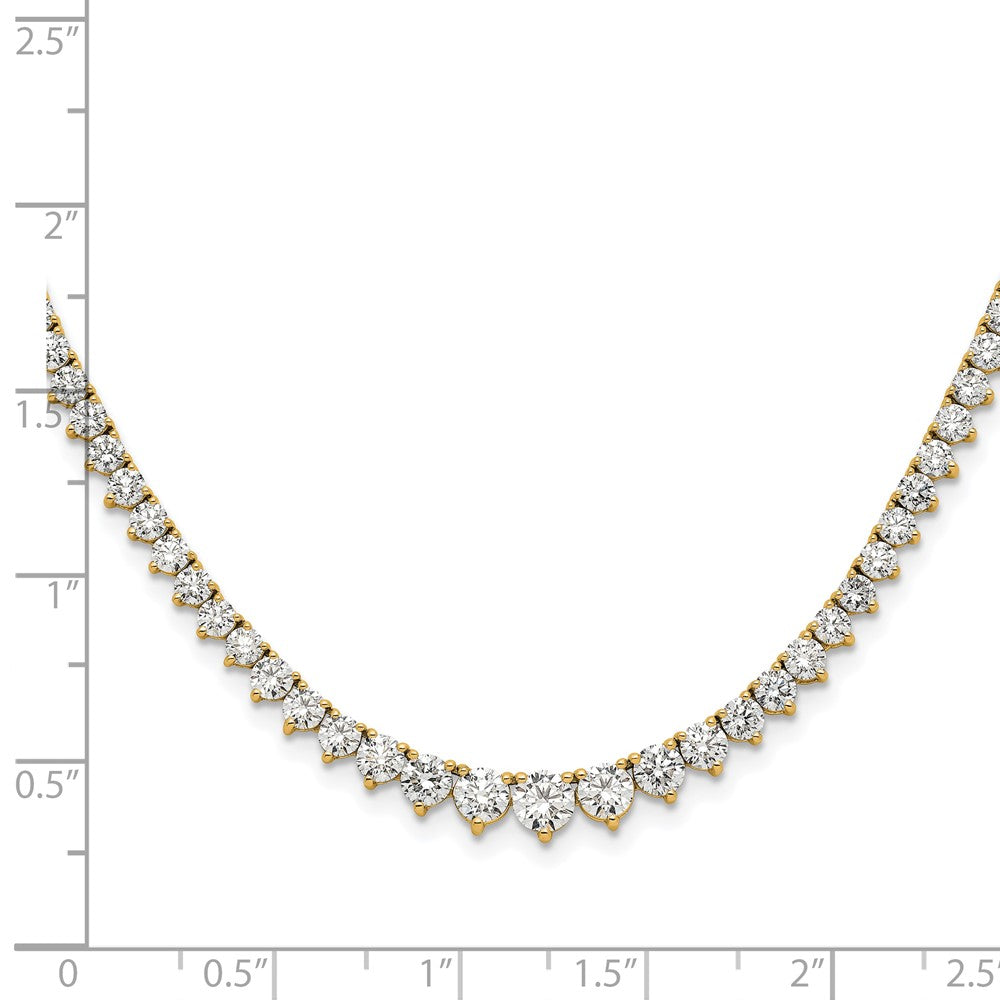 14k 6 1/2ct Lab Grown Diamond VS/SI+ G+ 18in Graduated Tennis Necklace