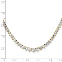 14k 6 1/2ct Lab Grown Diamond VS/SI+ G+ 18in Graduated Tennis Necklace