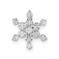 14k White Gold 1/2 ct Lab Grown Dia VS/SI+ G+ Comp Star Chain Slide Pendant