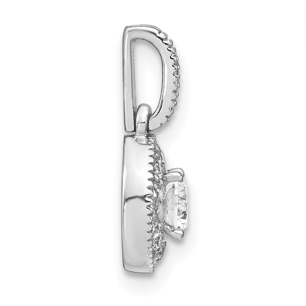 14kw 1/2ct Lab Grown Diamond VS/SI+ G+ Oval Comp Vintage Pendant