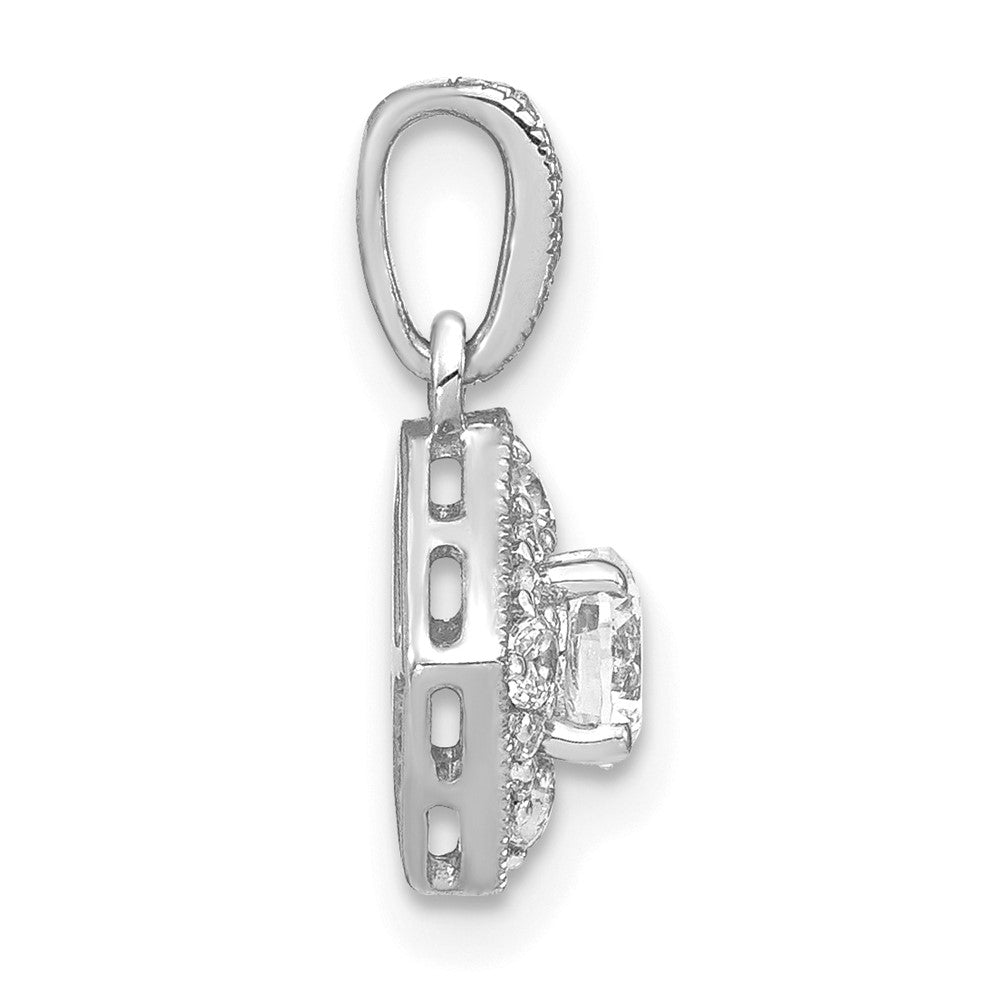 14kw 1/2ct Lab Grown Diamond VS/SI+ G+ Comp Square Vintage Pendant