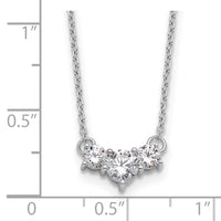 14kw 3/4ct Lab Grown Diamond VS/SI+ G+ Comp 18in 3 Stone Necklace