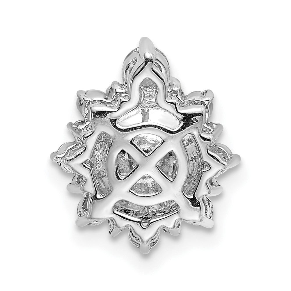 14k White Gold 1/3 ct Lab Grown Diamond VS/SI+ G+ & FWC Pearl Chain Slide
