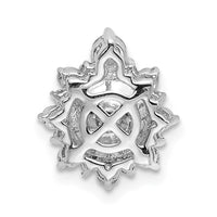 14k White Gold 1/3 ct Lab Grown Diamond VS/SI+ G+ & FWC Pearl Chain Slide