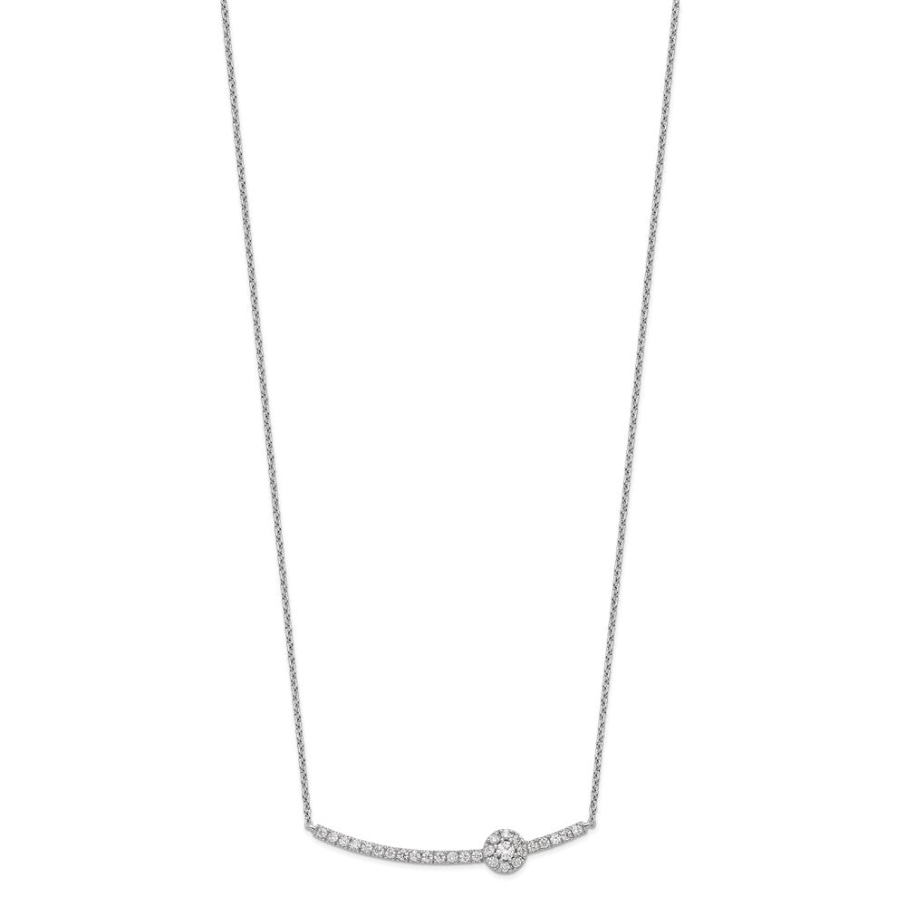 14kw 1/2ct Lab Grown Diamond VS/SI+ G+ 18in Fashion Bar Necklace