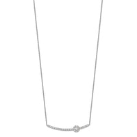 14kw 1/2ct Lab Grown Diamond VS/SI+ G+ 18in Fashion Bar Necklace