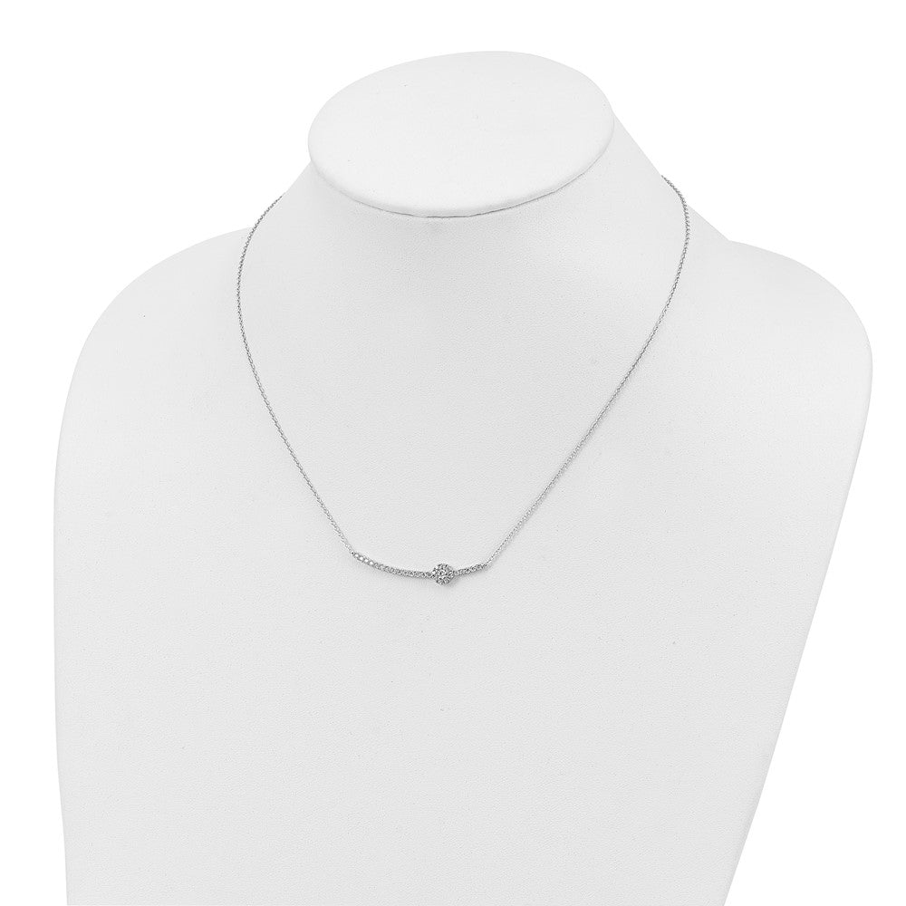 14kw 1/2ct Lab Grown Diamond VS/SI+ G+ 18in Fashion Bar Necklace