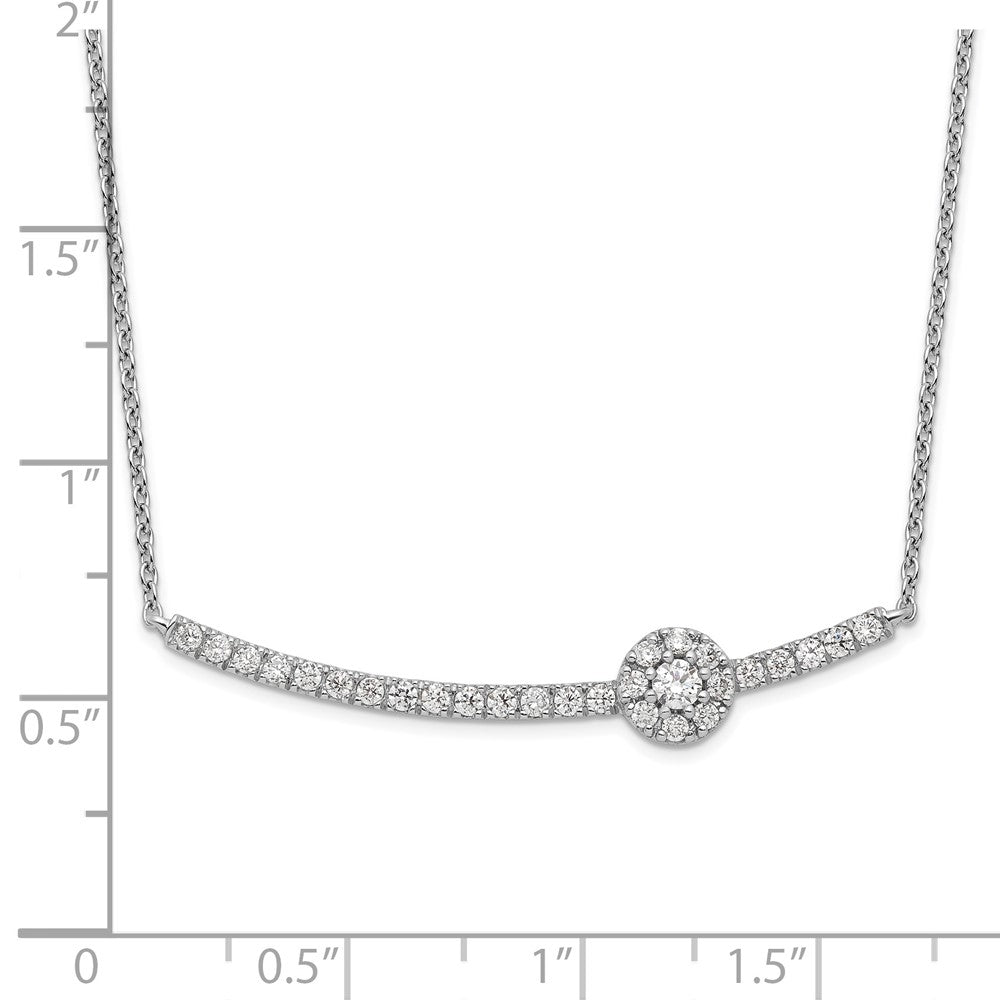 14kw 1/2ct Lab Grown Diamond VS/SI+ G+ 18in Fashion Bar Necklace