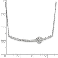 14kw 1/2ct Lab Grown Diamond VS/SI+ G+ 18in Fashion Bar Necklace