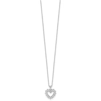 14kw 1/2ct Lab Grown Diamond VS/SI+ G+ Comp 18in Heart Pendant Necklace