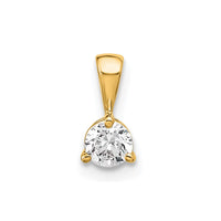 14k 1/4 ct Lab Grown Diamond VS/SI+ G+ 3 Prong Comp Solitaire Pendant