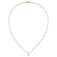 14k 1/3 ct Lab Grown Dia VS/SI+ G+ 18 in Comp Solitaire Pendant Necklace