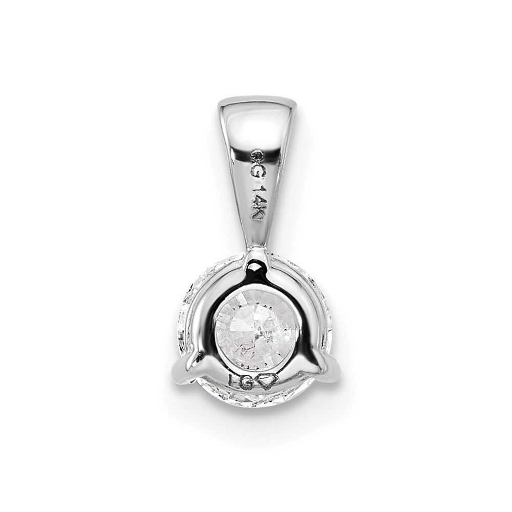 14kw 1/4 ct Lab Grown Dia VS/SI+ G+ 3 Prong Comp Solitaire Pendant