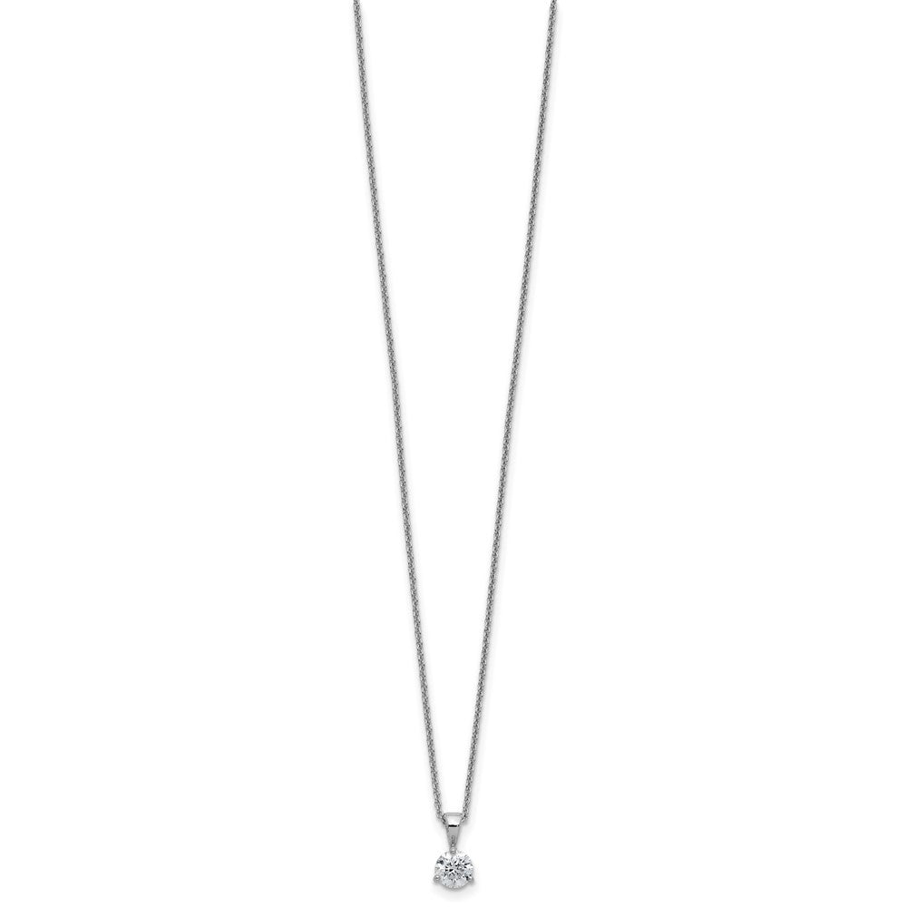 14kw 1/3ct Lab Grown Dia VS/SI+ G+ Comp 18in Solitare Pendant Necklace