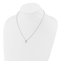 14kw 1ct Lab Grown Dia VS/SI+ G+ 3 Prong 18in Comp Solitaire Necklace