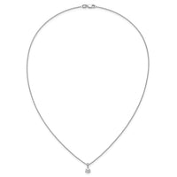 14kw 1/3ct Lab Grown Dia VS/SI+ G+ Comp 18in Solitare Pendant Necklace