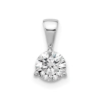 14kw 1/4 ct Lab Grown Dia VS/SI+ G+ 3 Prong Comp Solitaire Pendant