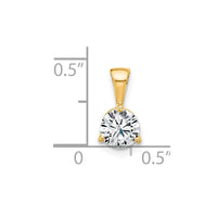 14k 3/4 ct Lab Grown Diamond VS/SI+ G+ 3 Prong Comp Solitaire Pendant