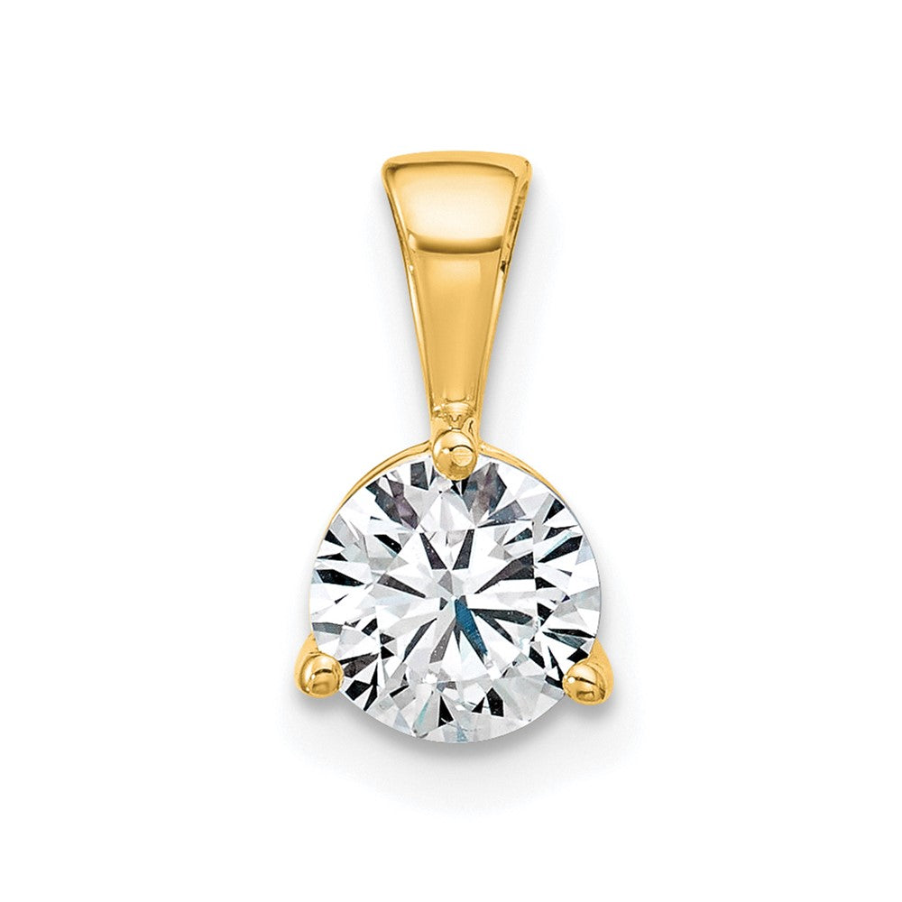 14k 3/4 ct Lab Grown Diamond VS/SI+ G+ 3 Prong Comp Solitaire Pendant