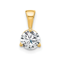 14k 3/4 ct Lab Grown Diamond VS/SI+ G+ 3 Prong Comp Solitaire Pendant