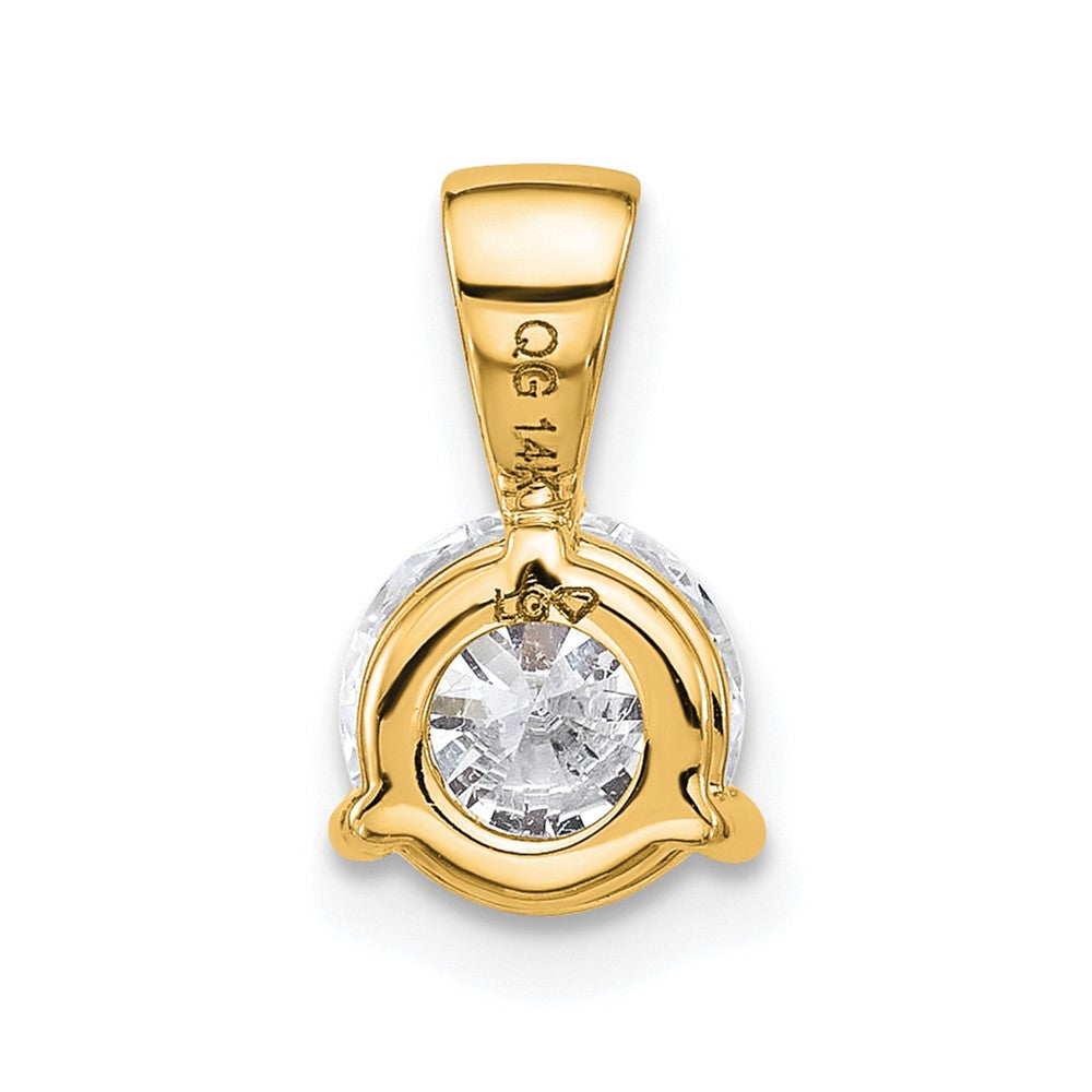 14k 1 ct Lab Grown Diamond VS/SI+ G+ 3 Prong Comp Solitaire Pendant