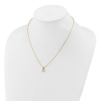 14k 1 ct Lab Grown Diamond VS/SI+ G+ 18 in Comp Solitaire Pendant Necklace
