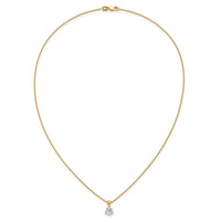 14k 1 ct Lab Grown Diamond VS/SI+ G+ 18 in Comp Solitaire Pendant Necklace