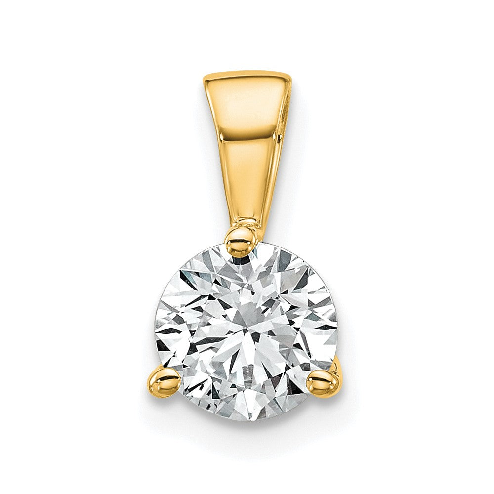 14k 1 ct Lab Grown Diamond VS/SI+ G+ 3 Prong Comp Solitaire Pendant