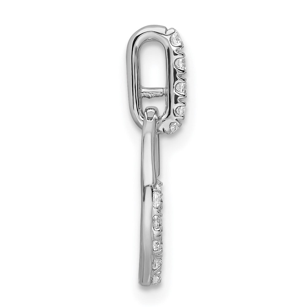 14kw 1/4ct Lab Grown Diamond VS/SI+ G+ Comp Circle Dangle Pendant
