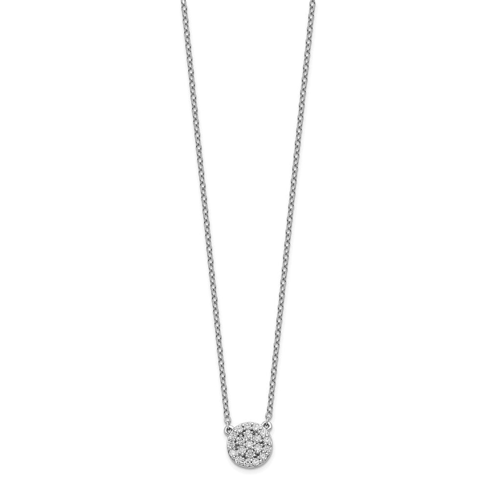 14k White Gold 1/5ct Lab Grown Diamond VS/SI+ G+ Comp 18in Necklace