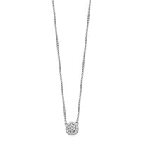14k White Gold 1/5ct Lab Grown Diamond VS/SI+ G+ Comp 18in Necklace