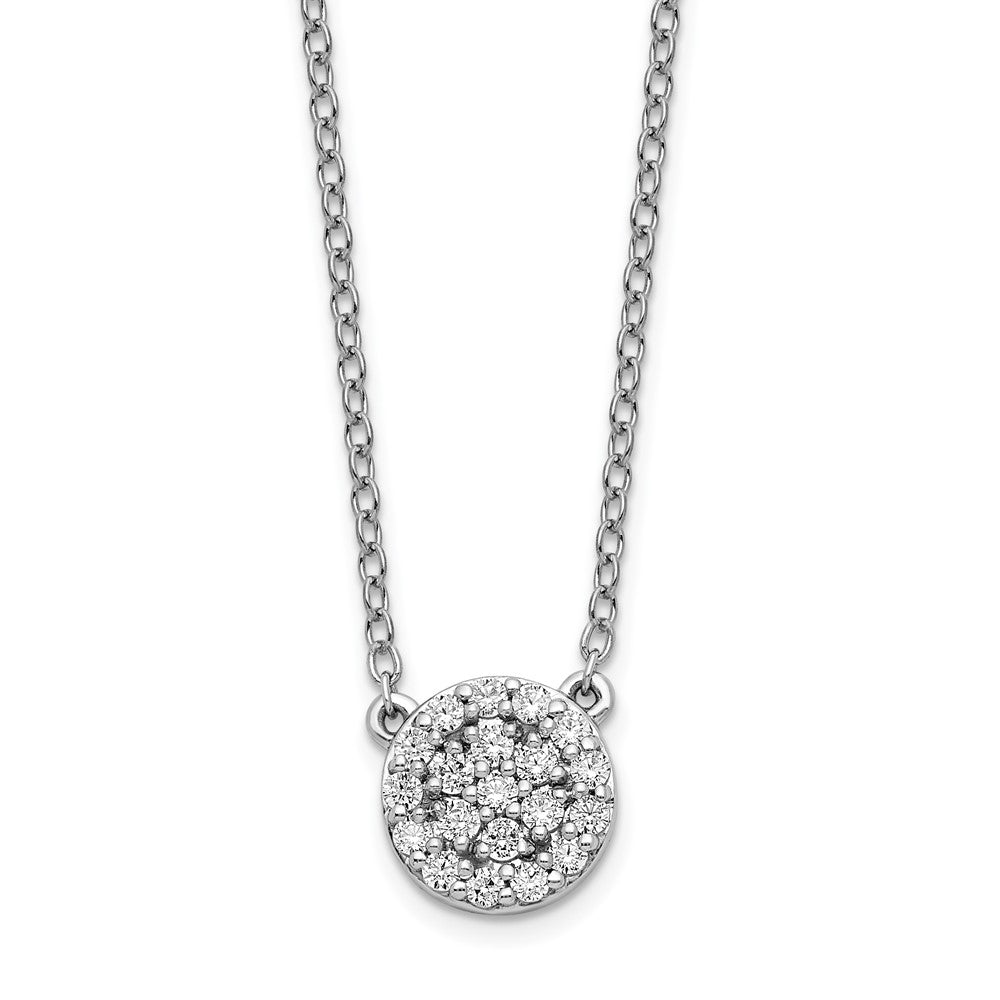 14k White Gold 1/5ct Lab Grown Diamond VS/SI+ G+ Comp 18in Necklace
