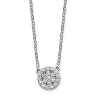 14k White Gold 1/5ct Lab Grown Diamond VS/SI+ G+ Comp 18in Necklace