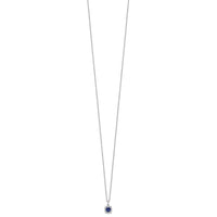 10kw 1/10ct Lab Grown Dia VS/SI+ G+ & Cr Sapphire Comp 18in Necklace