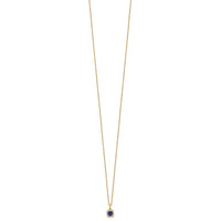 14k 1/10ct Lab Grown Diamond VS/SI+ G+ & Cr Sapphire Comp 18in Necklace