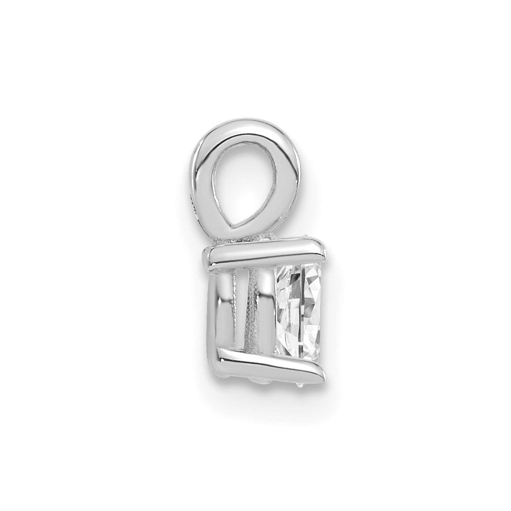 14k White Gold 1/3 ct Lab Grown Diamond VS/SI+ G+ Oval Solitaire Pendant