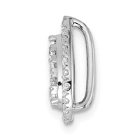 14kw 5/8ct Lab Grown Diamond VS/SI+ G+ Comp Teardrop Halo Chain Slide