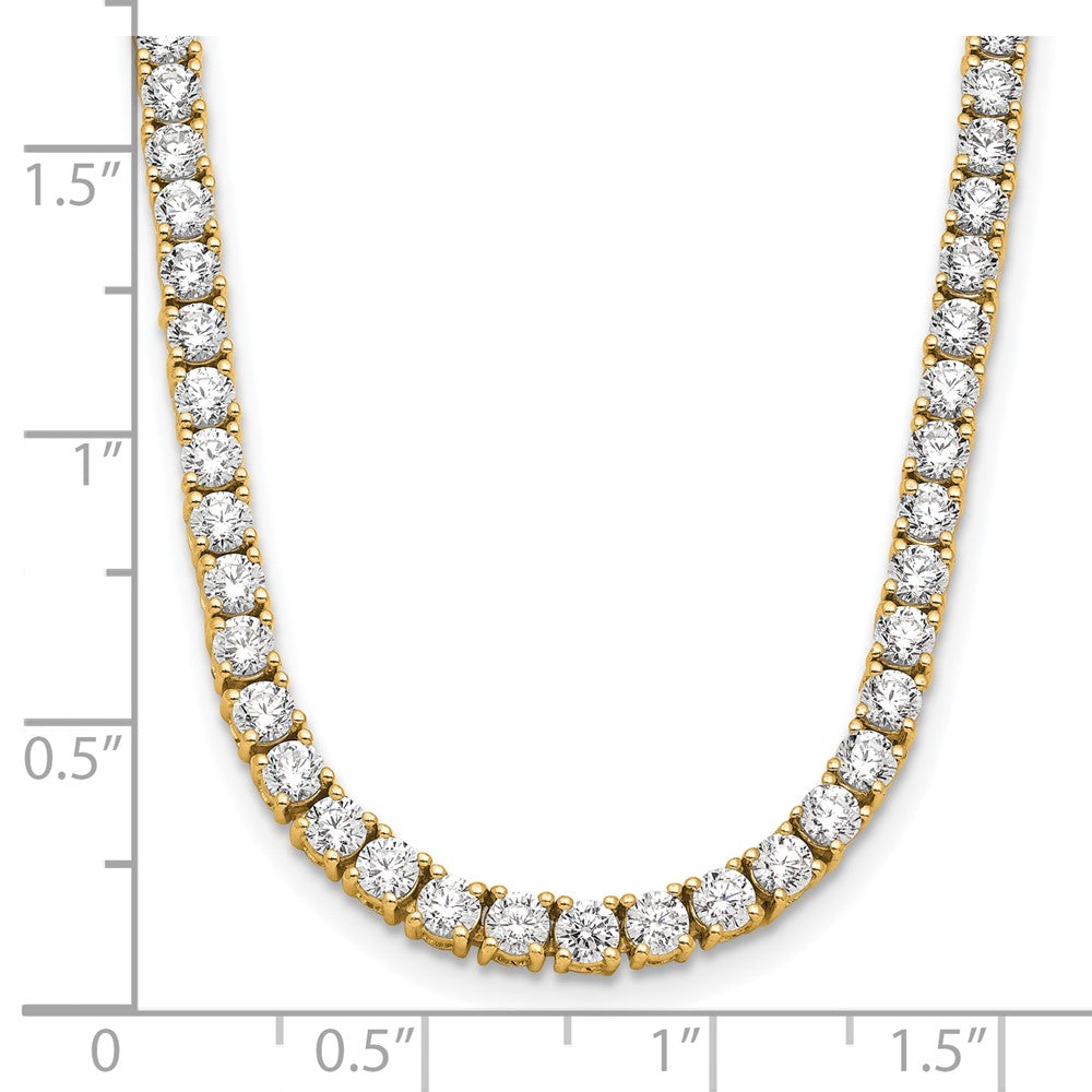 14k 10ct Lab Grown Diamond VS/SI+ G+ Comp 16in Tennis Necklace
