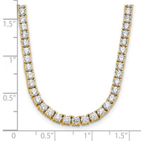 14k 10ct Lab Grown Diamond VS/SI+ G+ Comp 16in Tennis Necklace
