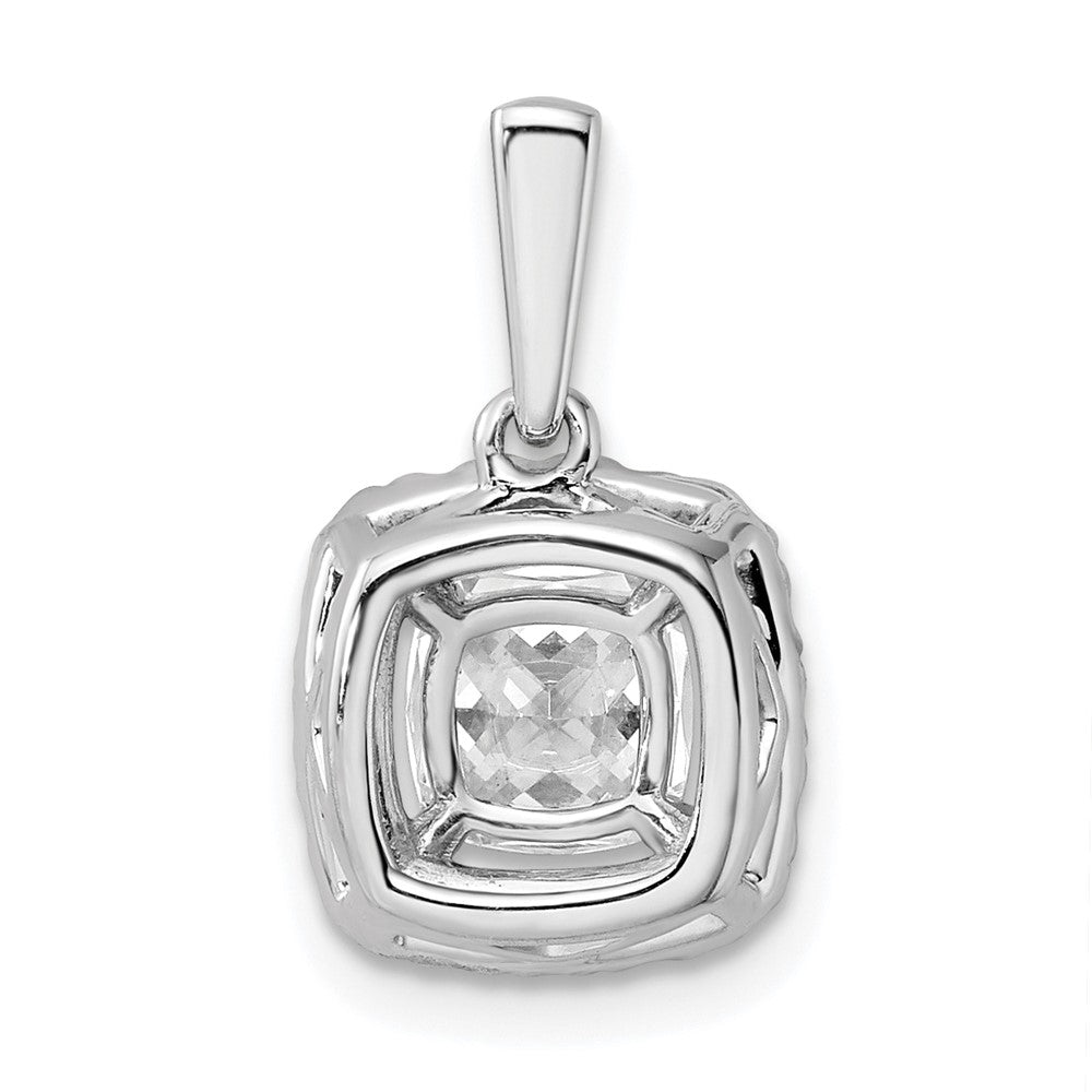 14kw 1/4ct Lab Grown Dia VS/SI+ G+ April Birthstone White Sapphire Pendant