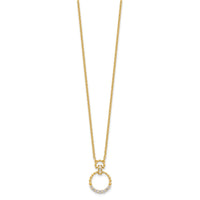 14k 1/4ct Lab Grown Diamond VS/SI+ G+ Circle 18in Pendant Necklace