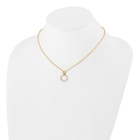 14k 1/4ct Lab Grown Diamond VS/SI+ G+ Circle 18in Pendant Necklace