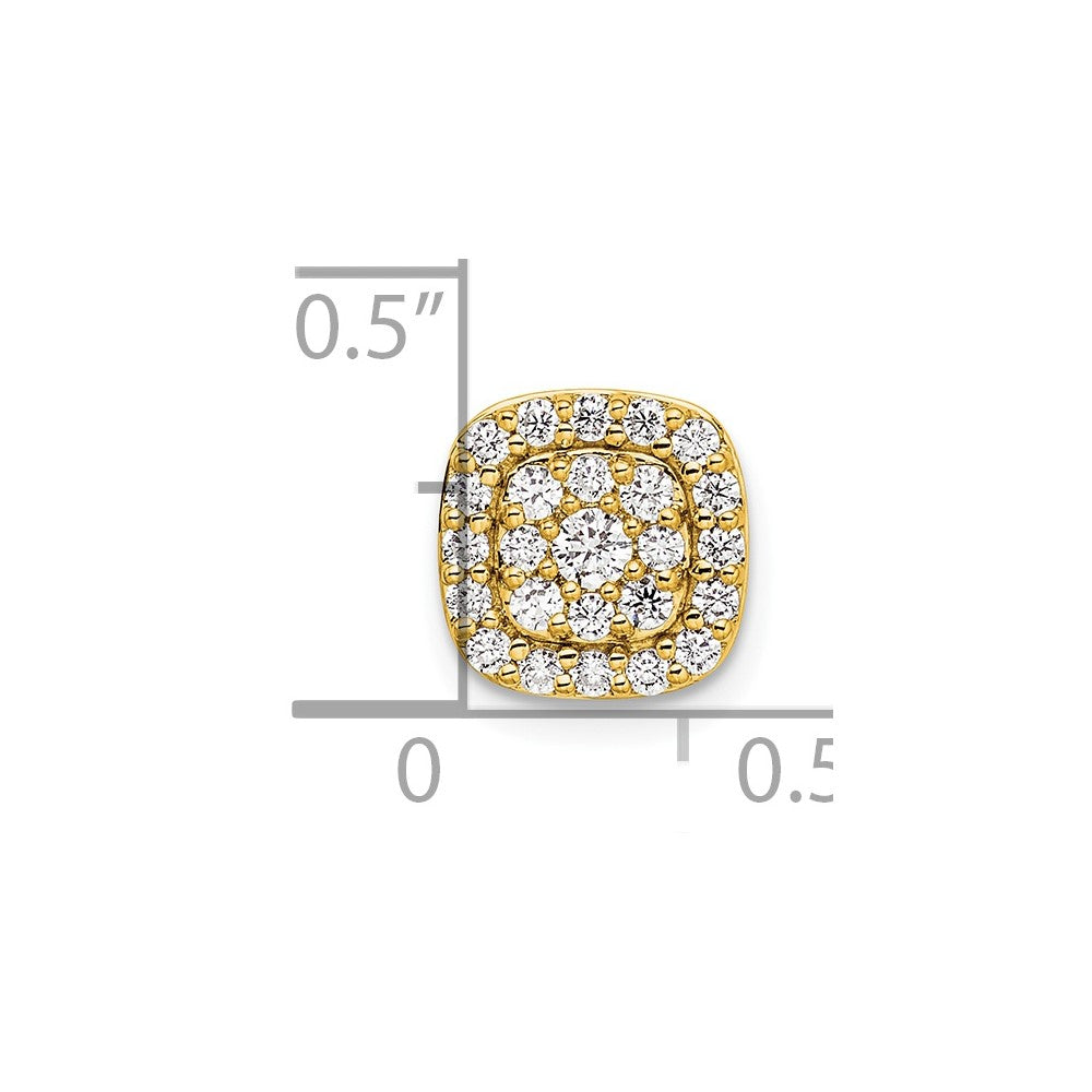14k 3/8 ct Lab Grown Diamond VS/SI+ G+ Complete Chain Slide Pendant