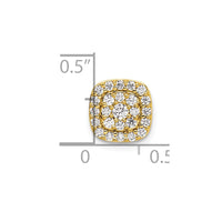 14k 3/8 ct Lab Grown Diamond VS/SI+ G+ Complete Chain Slide Pendant