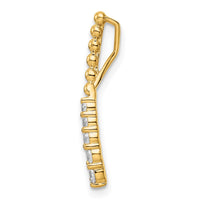 14k 1/5ct Lab Grown Diamond VS/SI+ G+ Fashion Bar Chain Slide Pendant