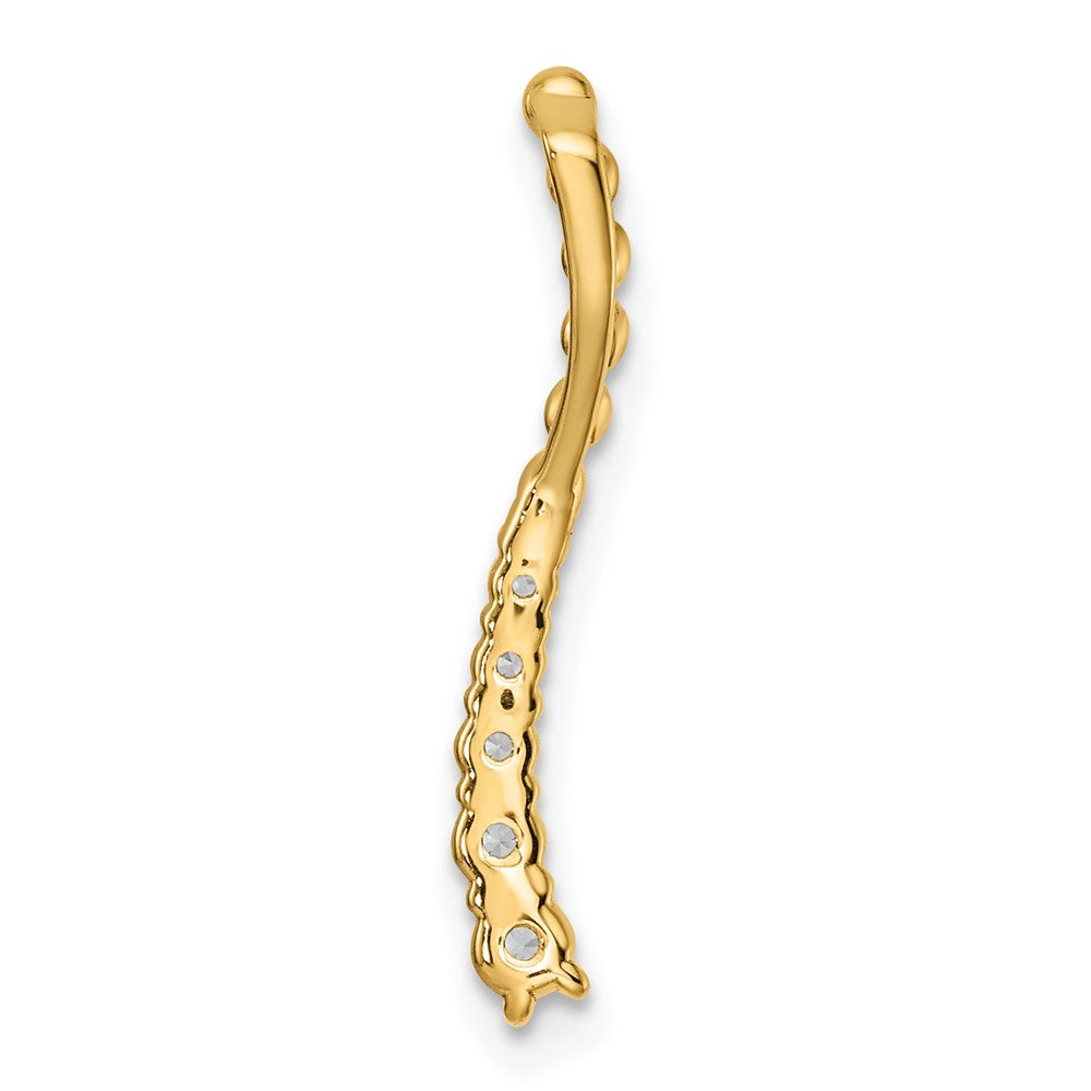 14k 1/5ct Lab Grown Diamond VS/SI+ G+ Fashion Bar Chain Slide Pendant