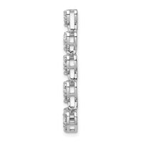 14kw 1ct Lab Grown Diamond VS/SI+ G+ Comp Five Heart Bar Chain Slide