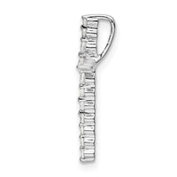 14kw 1/6ct Lab Grown Diamond VS/SI+ G+ Comp Cross Chain Slide Pendant