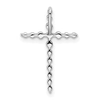 14kw 1/6ct Lab Grown Diamond VS/SI+ G+ Comp Cross Chain Slide Pendant
